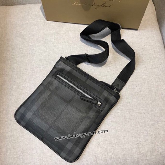 Burberry專門店新款單肩斜挎包 巴寶莉London格紋男士單肩斜挎包 yxb1297